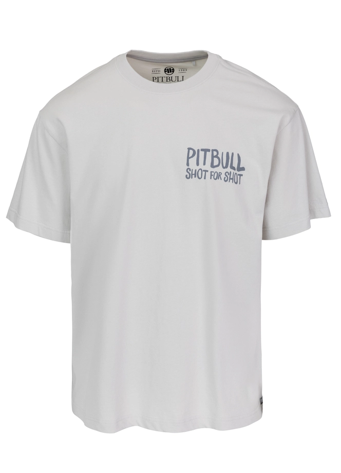 Koszulka męska T-Shirt oversize Pitbull Shot For Shot Loose Fit złamana biel