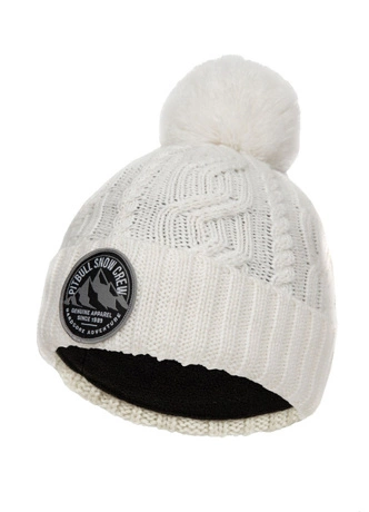 Czapka zimowa z pomponem Pit Bull Beanie Bubble Snow Crew 24 biała