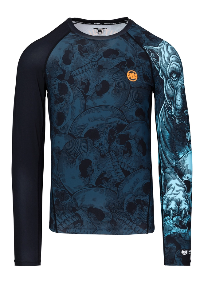 Koszulka męska rashguard Pitbull Longsleeve Guardian Angel czarna
