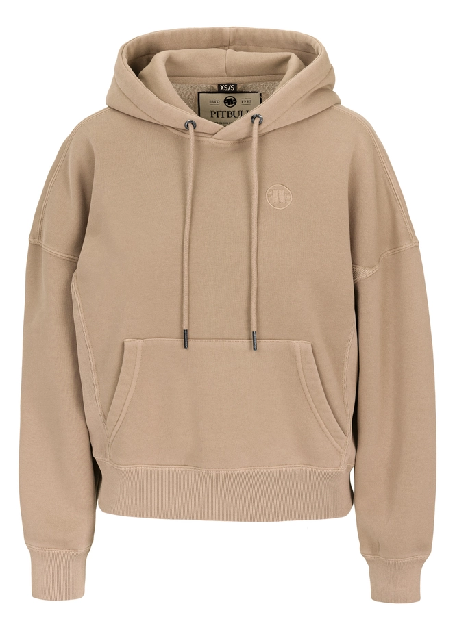 Bluza damska z kapturem Pitbull Manzanita Washed beżowa