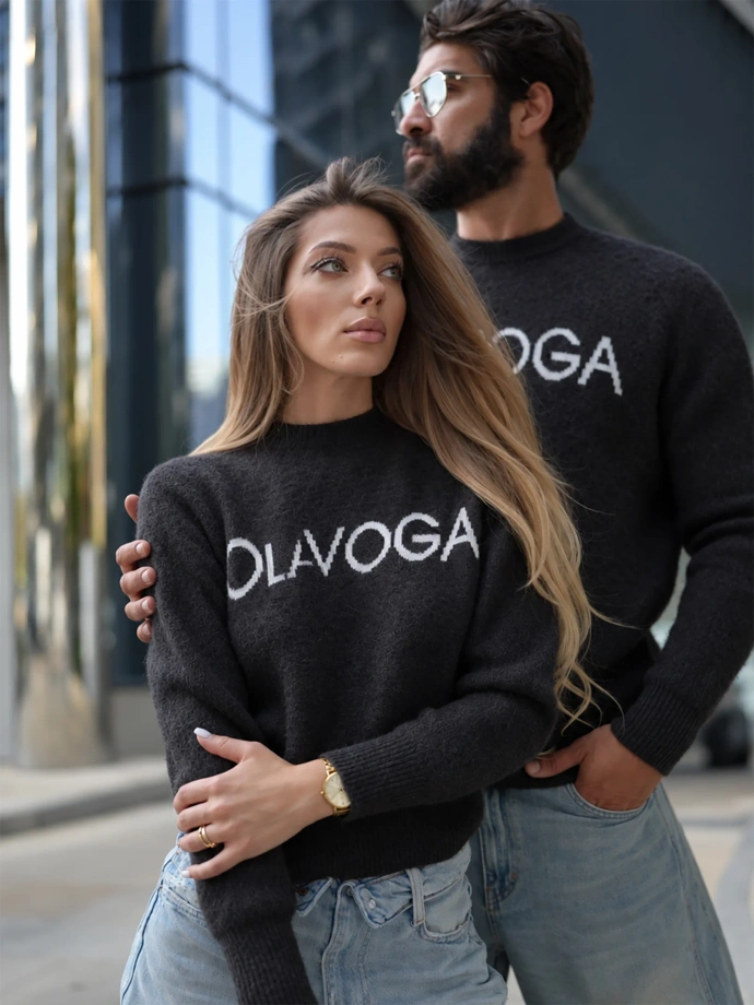Sweter damski Olavoga VILLA brązowy