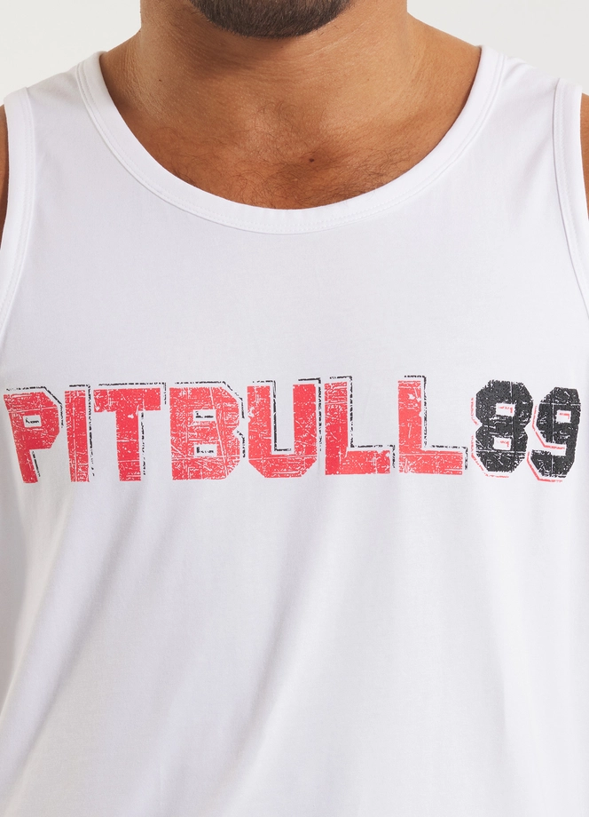 Koszulka męska tank top Pit Bull Pitbull Dog 89 25 biała