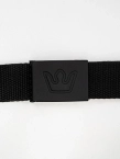 Pasek parciany Jigga Wear Simple Crown czarny