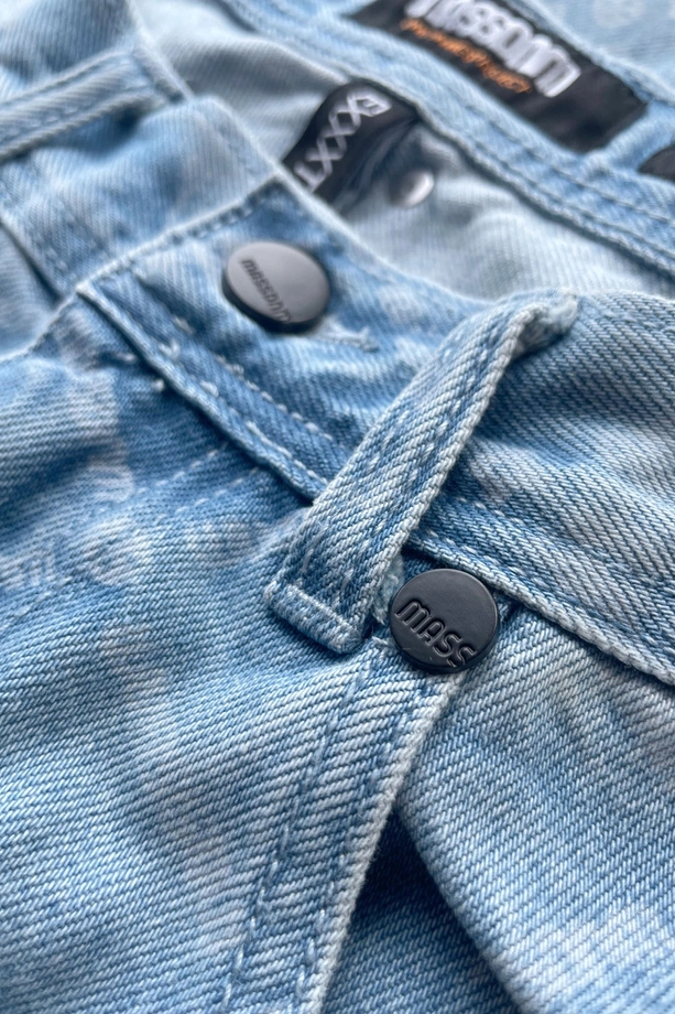 Spodnie męskie Jeans Extra Baggy Mass Denim Monogram jasno niebieskie
