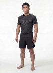 Koszulka męska rashguard Pitbull Hex Camo Hilltop czarna