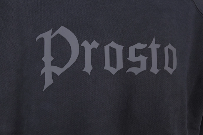 Bluza męska oversize Prosto Klasyk Goth crewneck sprany czarny