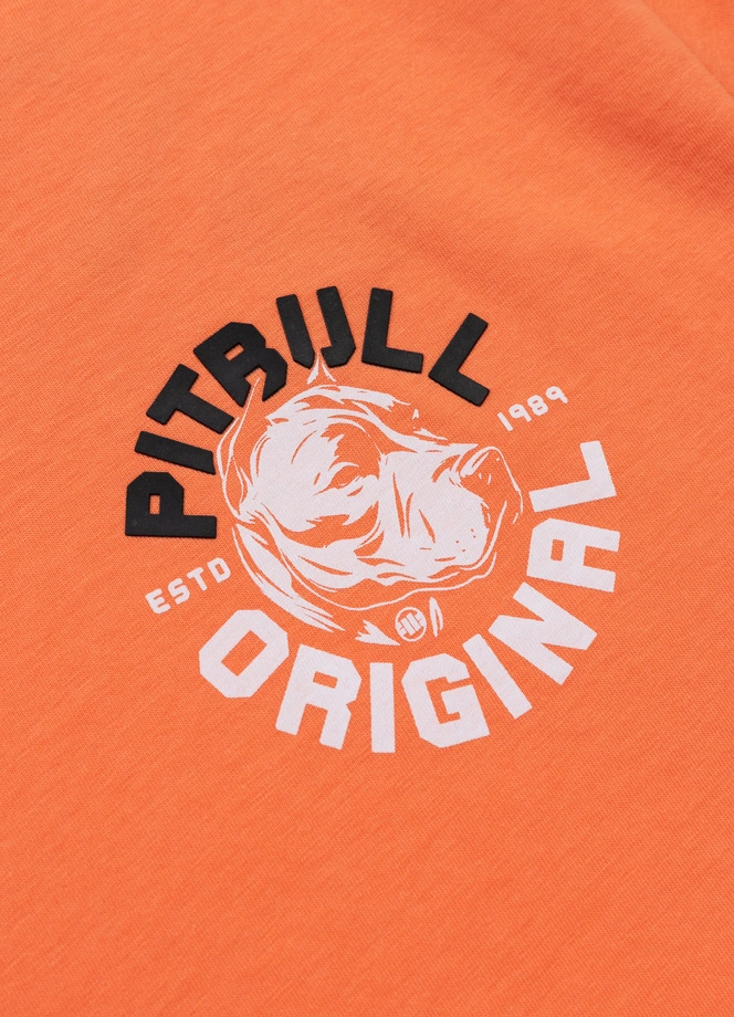 Koszulka męska T-Shirt Pit Bull Pitbull Dog SD pomarańczowa