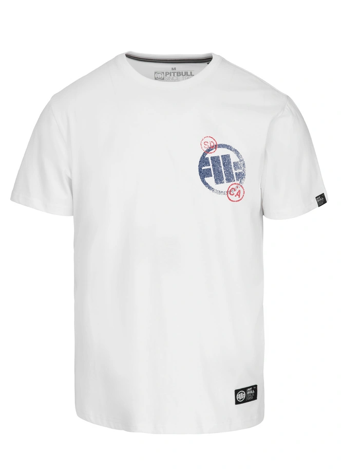 Koszulka męska T-Shirt Pit Bull Pitbull SD Stamp biała