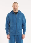 Bluza męska z kapturem Pitbull Pit Bull Lancaster 2 ZIP Washed niebieska