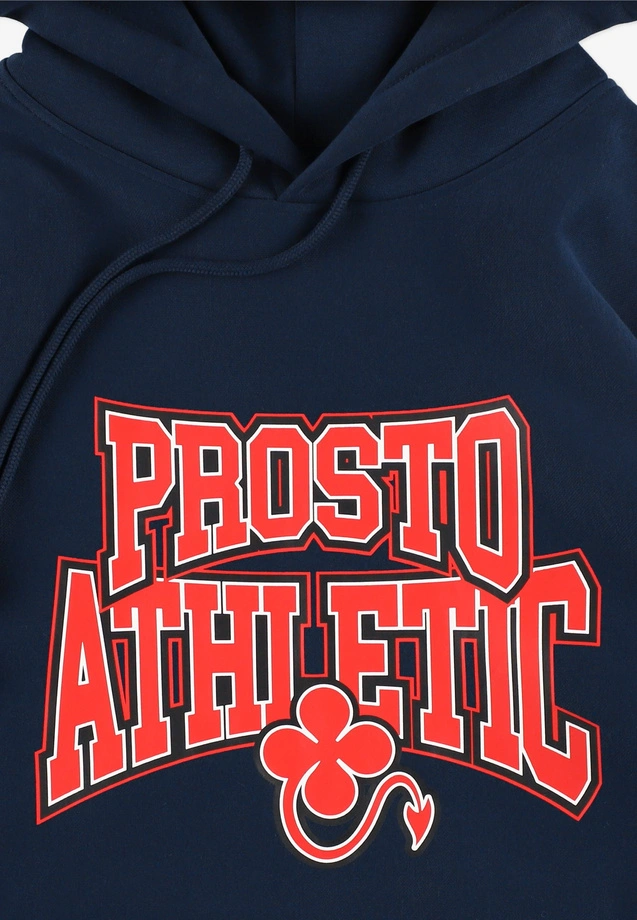 Bluza męska z kapturem oversize Prosto Chicago granatowa