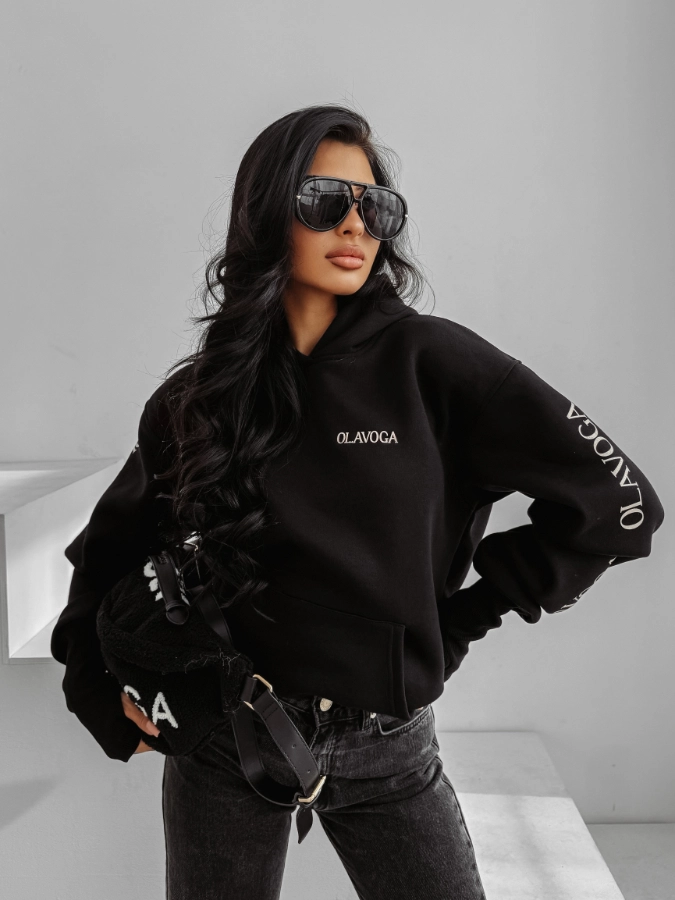Bluza damska z kapturem Olavoga Wild Season czarna