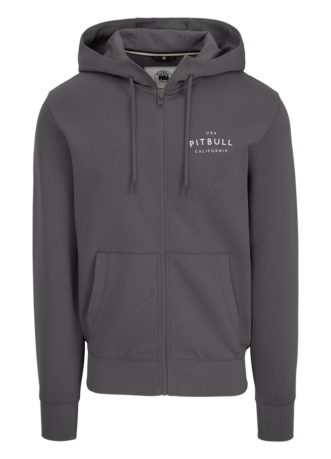 Komplet dresowy męski Pitbull Pit Bull Sampson ZIP grafitowy szary