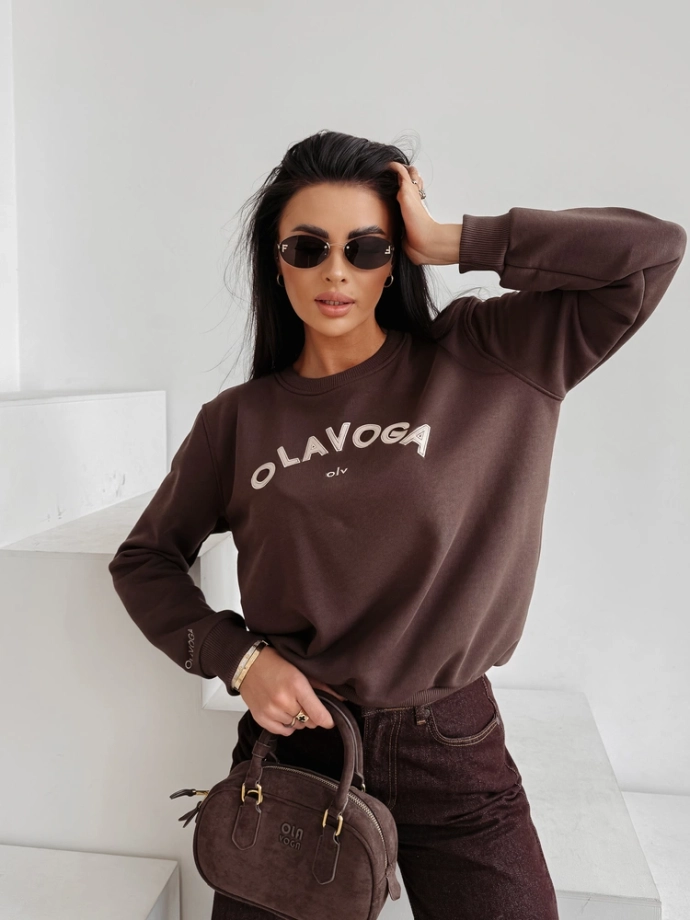 Bluza damska Olavoga Grov brązowa