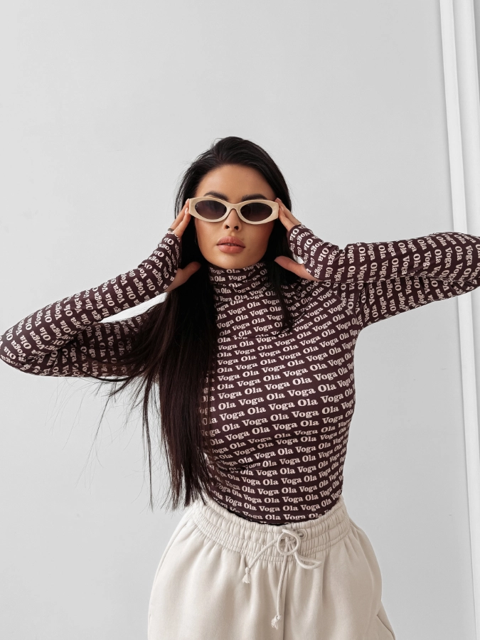 Bluzka damska Olavoga Corefield brązowa