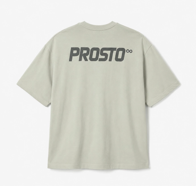 Koszulka męska t-shirt oversize Prosto Big Log Infinity miętowa zielona