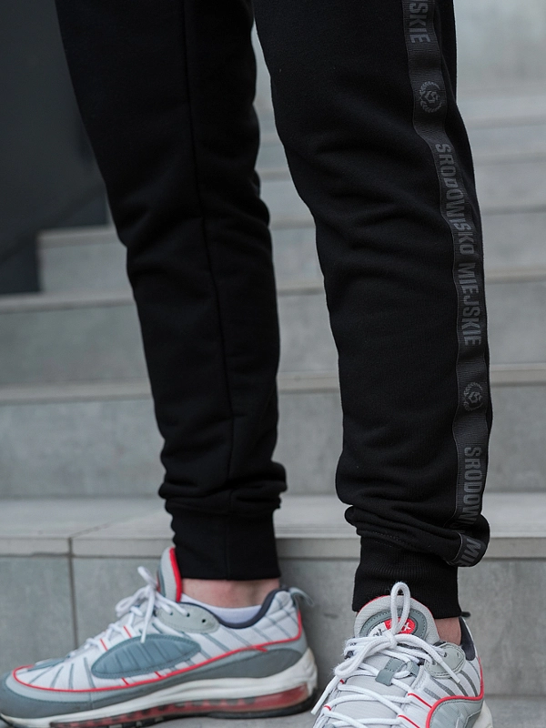 Spodnie dresowe męskie Środowisko Miejskie CLS Gold czarne