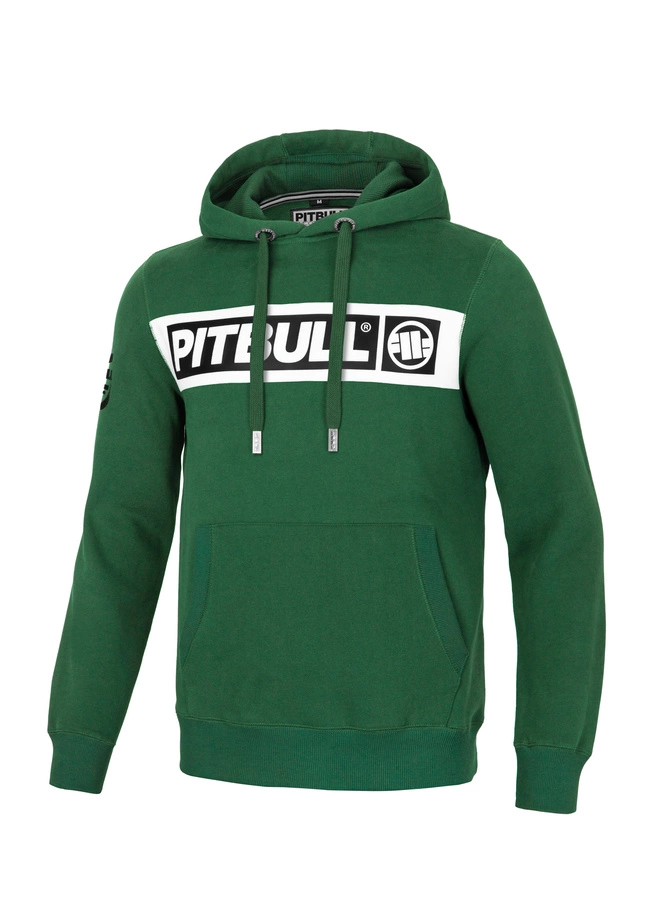 Bluza męska z kapturem Pitbull Pit Bull Sherwood 24 hooded zielona