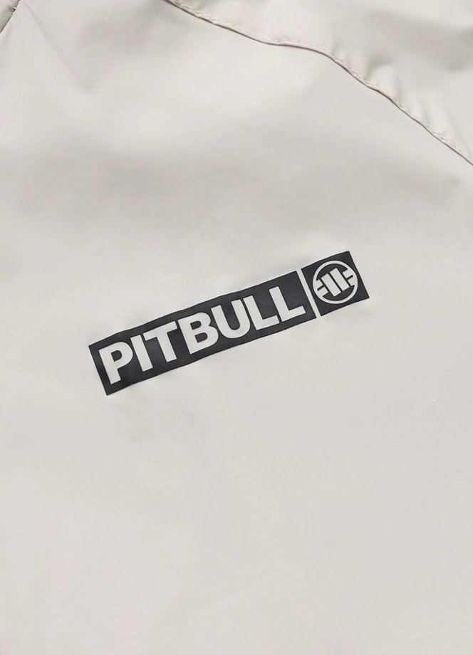 Kurtka męska wiosenna przejściowa Pit Bull Athletic Logo wiatrówka kremowa
