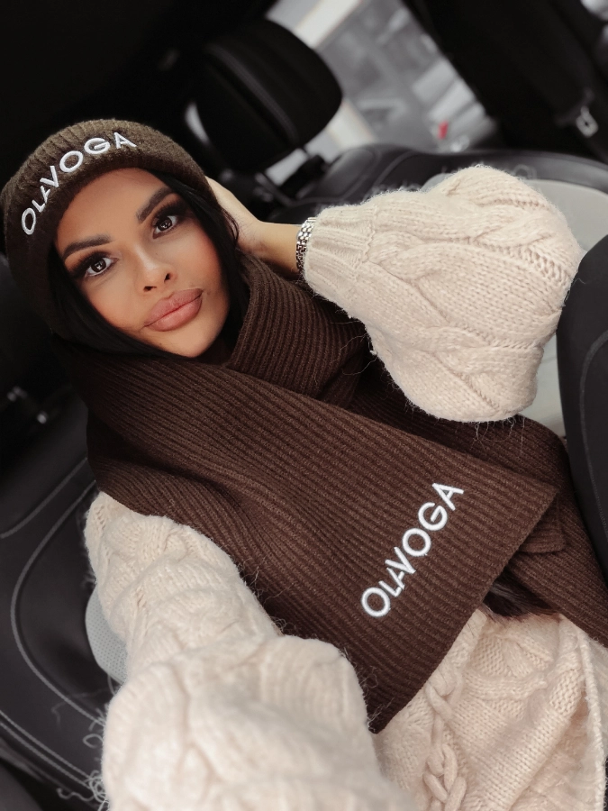 Szalik Olavoga Unisex Vivamito brązowy