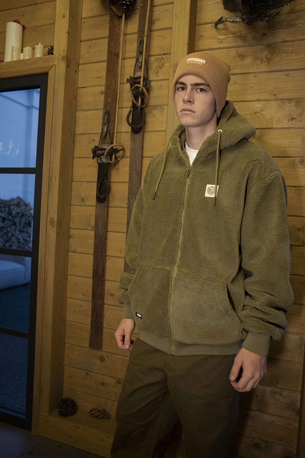 Kurtka przejściowa rozpinana Teddy Mass Denim Patch zielona