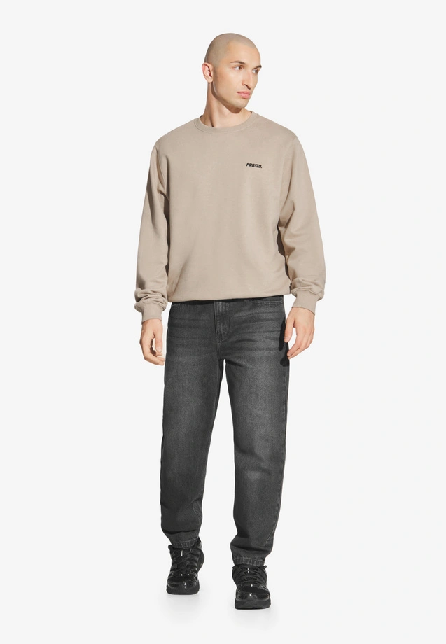 Bluza męska Prosto Infinity Logo crewneck beżowa