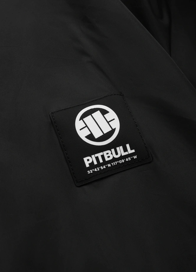 Kurtka męska wiosenna przejściowa Pit Bull Athletic Logo wiatrówka czarna
