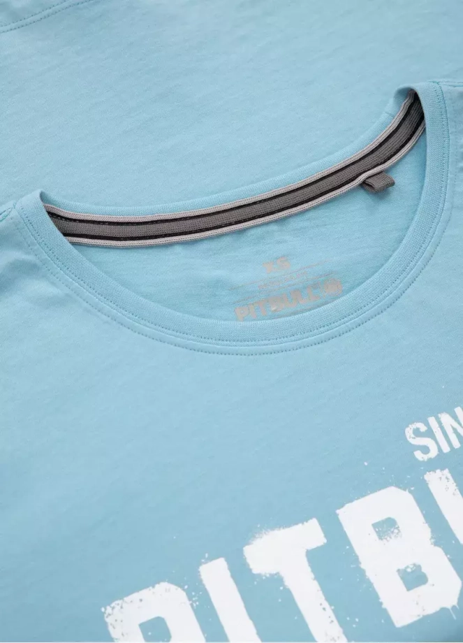 Koszulka t-shirt damski Pitbull Pit Bull Grafitti jasny niebieski