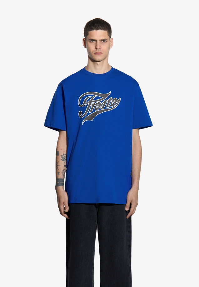 Koszulka męska t-shirt Prosto Varsity niebieska