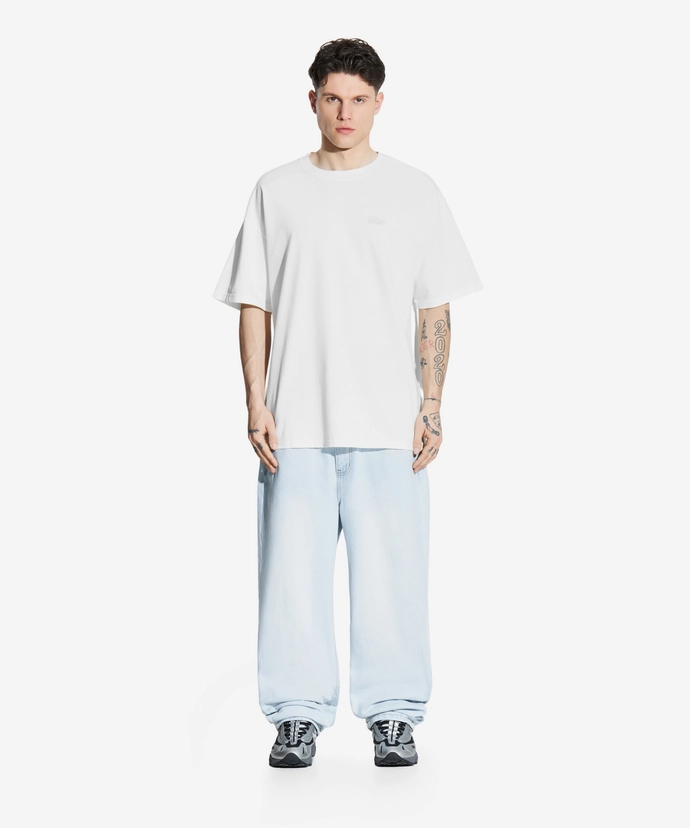 Koszulka męska t-shirt oversize Prosto Hex kremowa