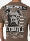 Koszulka męska T-Shirt Pit Bull Pitbull Troublemaker ciemno brązowa