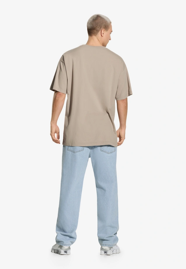 Koszulka męska t-shirt oversize Prosto Graffiti beżowa