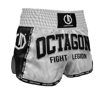 Spodenki Muay Thai Kickboxing Legion Octagon Fight Legion Premium srebrne