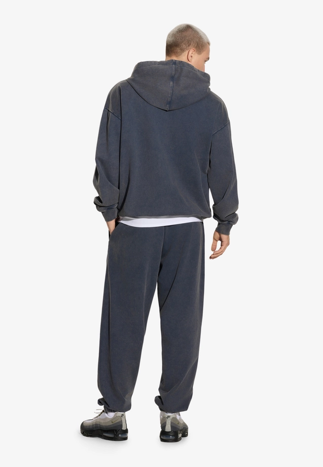 Spodnie dresowe męskie oversize Prosto Team Washed granatowe