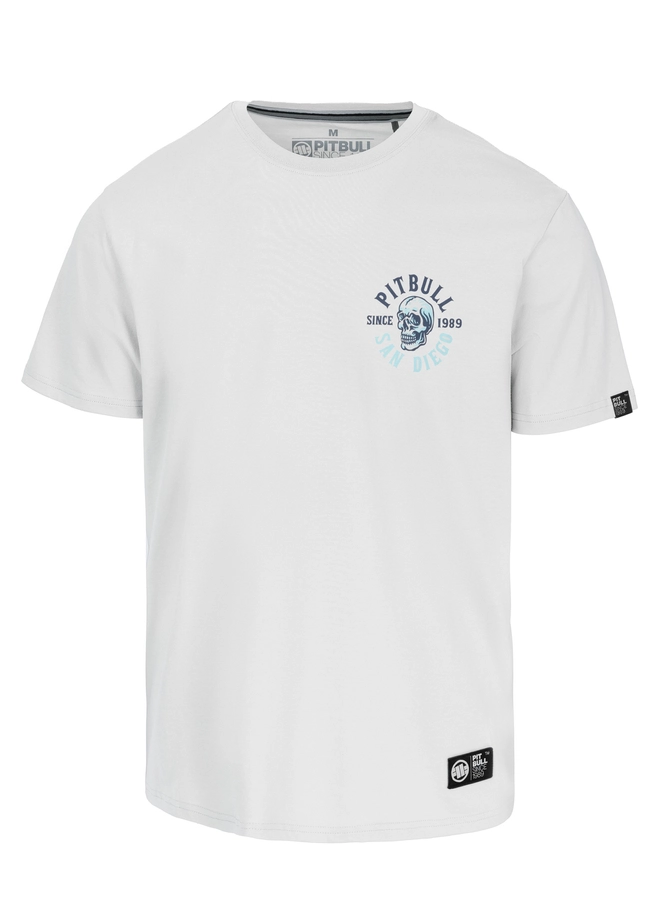 Koszulka męska T-Shirt Pit Bull Pitbull Skull Surf złamana biel