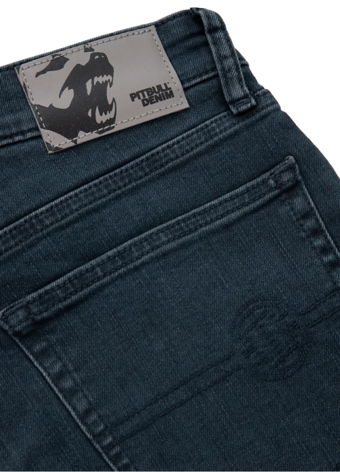 Spodenki szorty jeans męskie Pitbull Dark Wash Highlander granatowe
