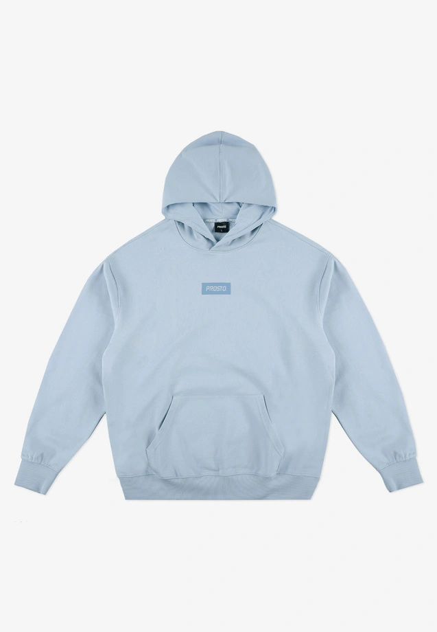 Bluza męska z kapturem oversize Prosto Box 2.0 jasno niebieska