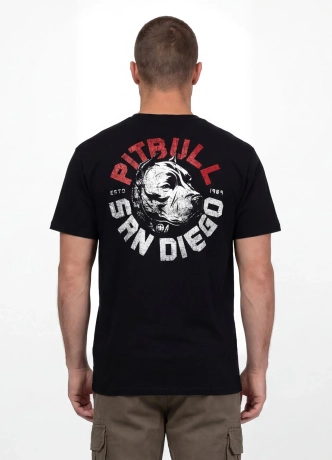 Koszulka męska T-Shirt Pit Bull Pitbull Dog SD czarna