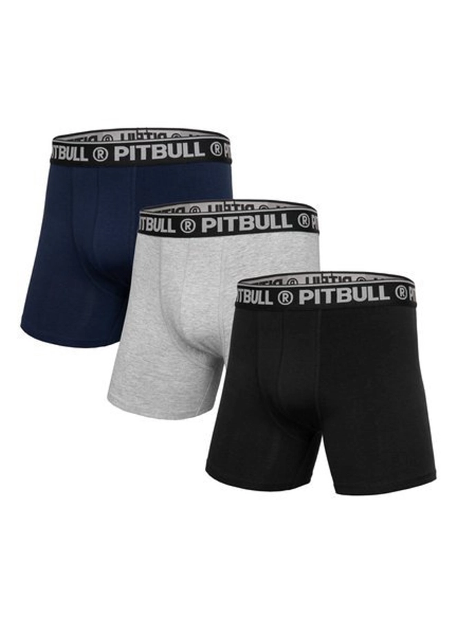 Bokserki męskie Pitbull 3-pak navy/grey/black