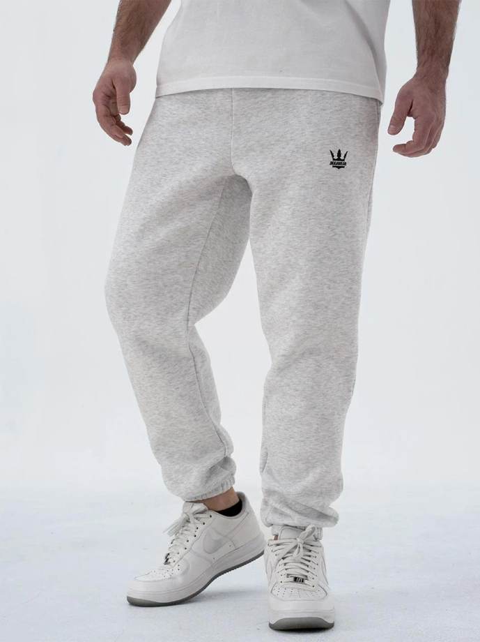 Spodnie dresowe męskie Jigga Wear Small Crown jasno szare