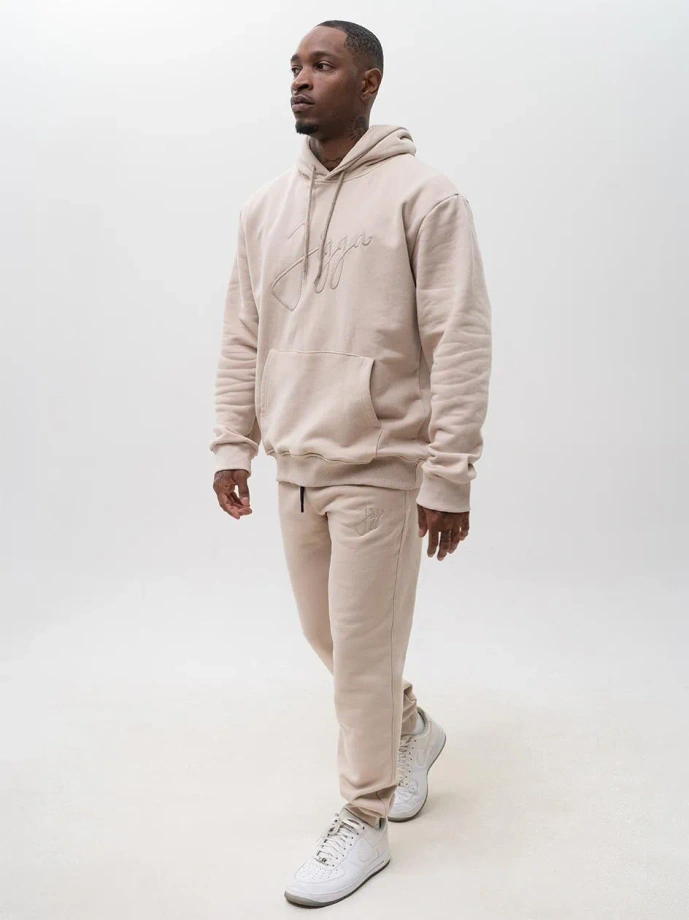 Komplet dresowy męski Jigga Wear Small Written Tag beżowy