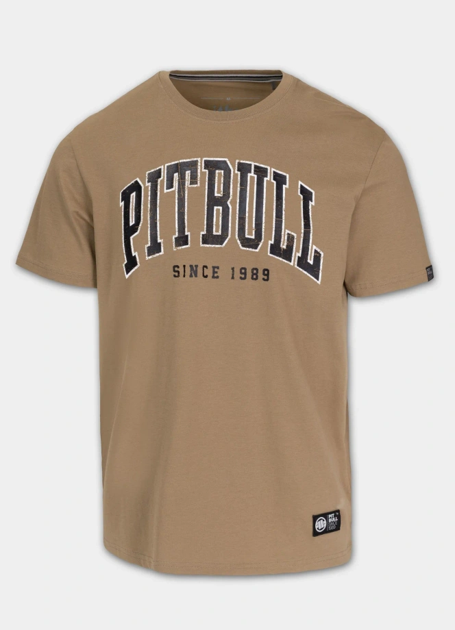 Koszulka męska T-Shirt Pitbull West Coast Norton brązowa