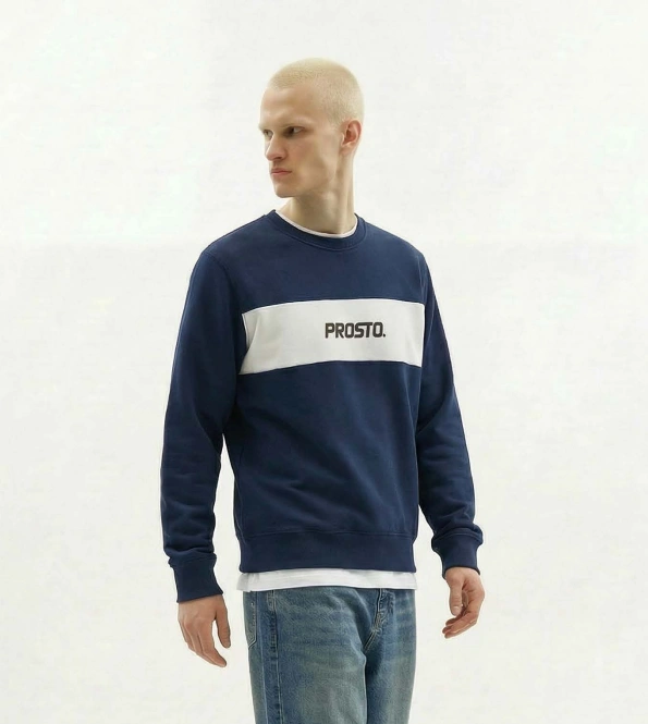 Bluza męska Prosto Root crewneck granatowa