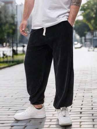 Spodnie męskie sztruksowe Jogger Jigga Wear Cord czarne