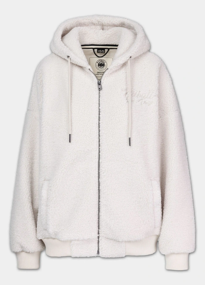 Bluza damska z kapturem ZIP Pitbull Daisy kremowa