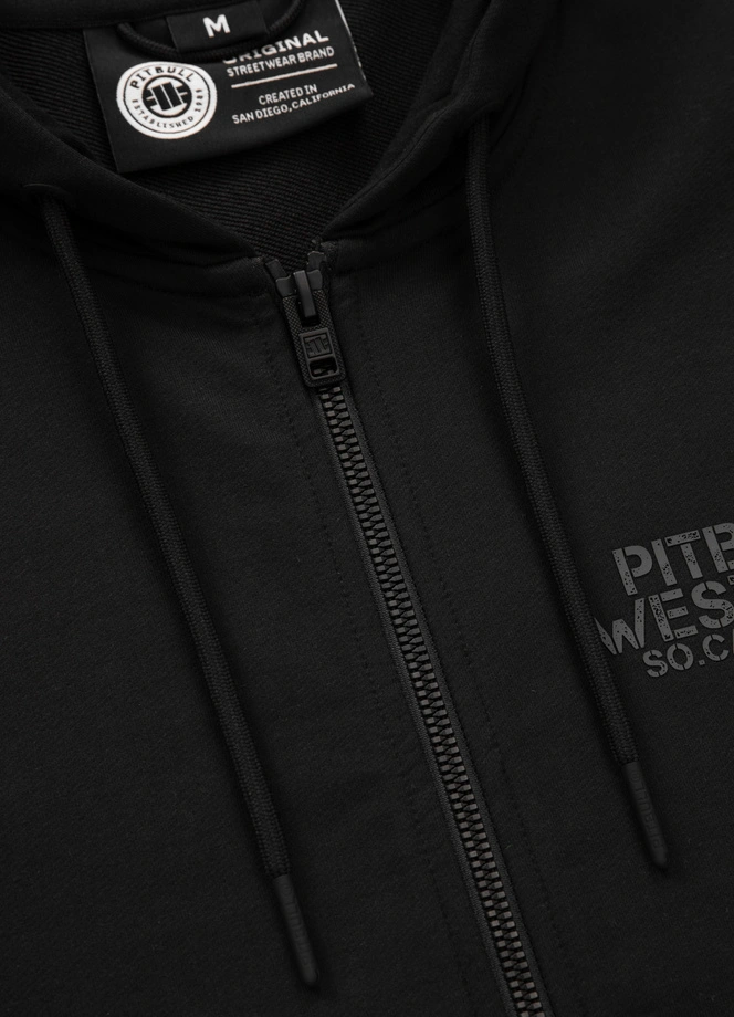 Bluza męska z kapturem Pitbull Pit Bull Driving ZIP czarna