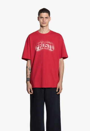 Koszulka męska t-shirt oversize Prosto Jung czerwona