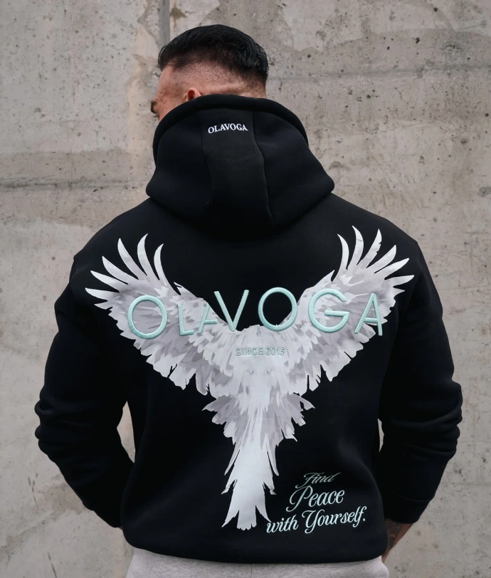 Bluza męska z kapturem Olavoga EAGLE czarna