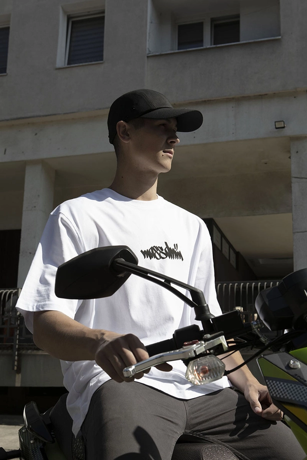 Koszulka męska t-shirt Mass Dnm Nostalgia. Angel biała