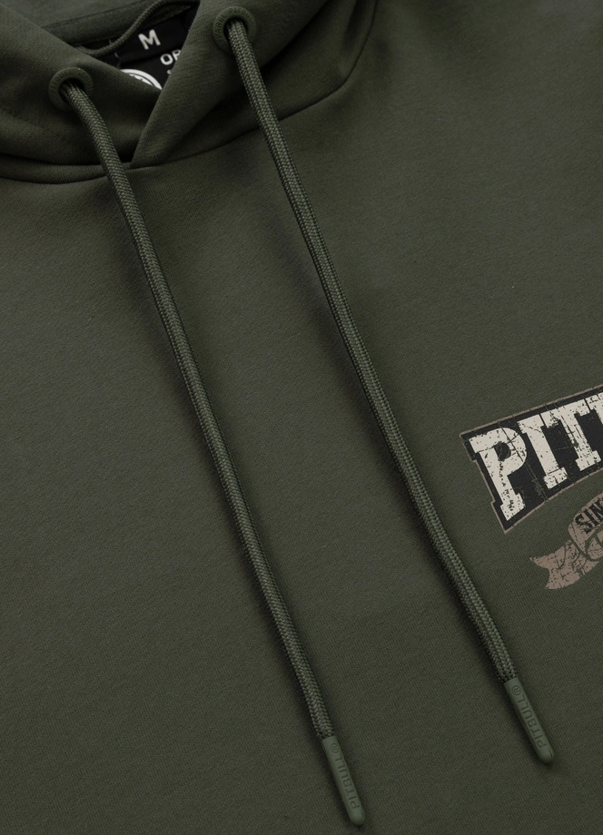 Bluza męska z kapturem Pitbull Pit Bull Troublemaker zielona