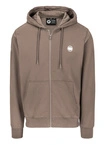 Bluza męska rozpinana z kapturem Pitbull Small Logo Nugget brązowa